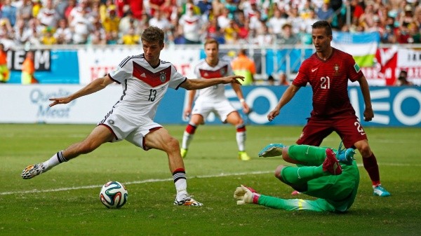 Müller es el máximo goleador mundialista en actividad, sus tantos fueron decisivos para Alemania en Brasil 2014 (Getty Images)