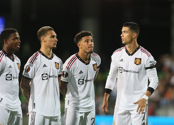 Los futbolistas en cuestión de Manchester United. Getty.