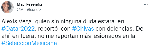 Alexis Vega regresó con dolor. (@MacResndiz)