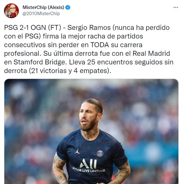 Sergio Ramos. Twitter.