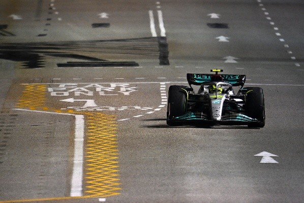 Lewis Hamilton en el Gran Premio de Singapur, 2022 (Getty Images)