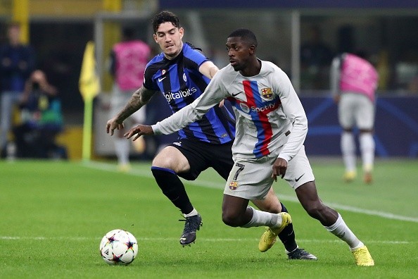 Acción de juego entre Inter vs Barcelona. Getty.