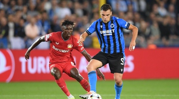 Ferran Jutglà, en Brujas vs Leverkusen de la actual Champions League