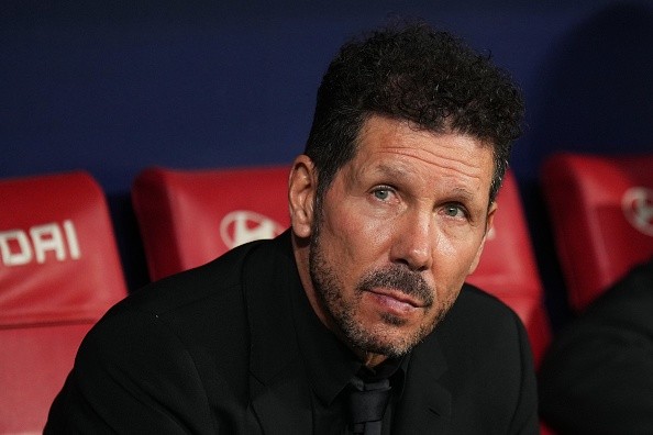 Simeone, mal en Champions con su Atlético. Getty.