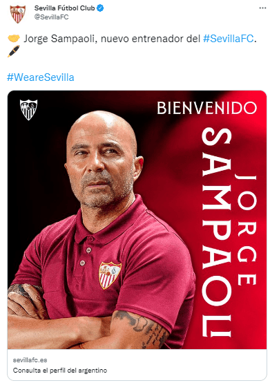 Jorge Sampaoli vuelve a España.