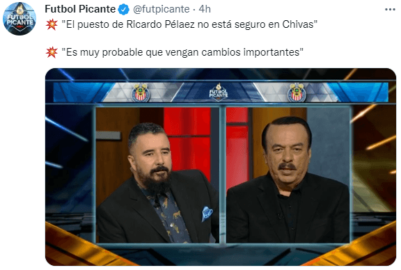 Huerta vaticina posible salida de Peláez. (Captura Twitter)