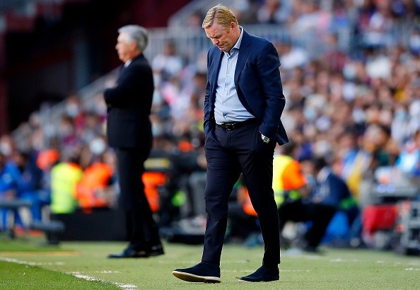 Koeman en el clásico contra Real Madrid. Getty.