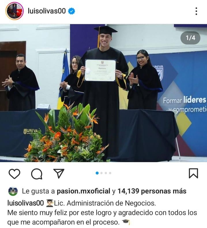 Luis Olivas, graduado universitario. (@luisolivas00)