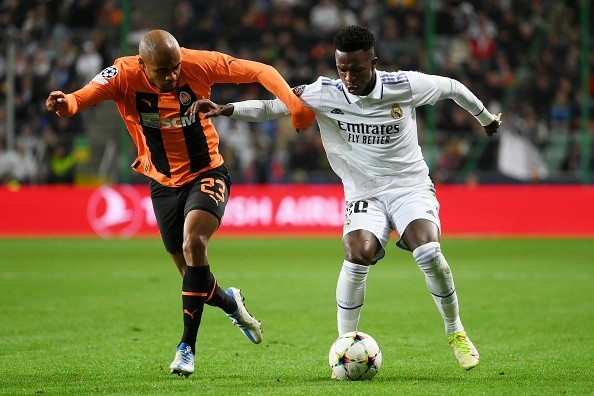 Acción de juego entre Real Madrid y Shakhtar. Getty.