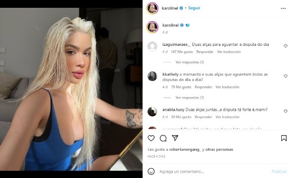 Karolina Lima, ex de Militao. Instagram.