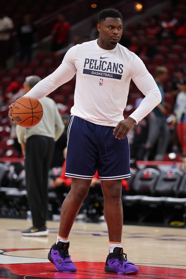 Zion Williamson con su nueva forma física en New Orleans Pelicans (Getty Images)