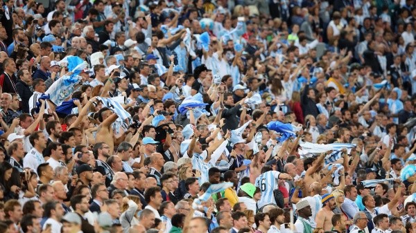 Pasión pura de los argentinos cada vez que juega su selección y más en una Copa del Mundo (Getty Images)