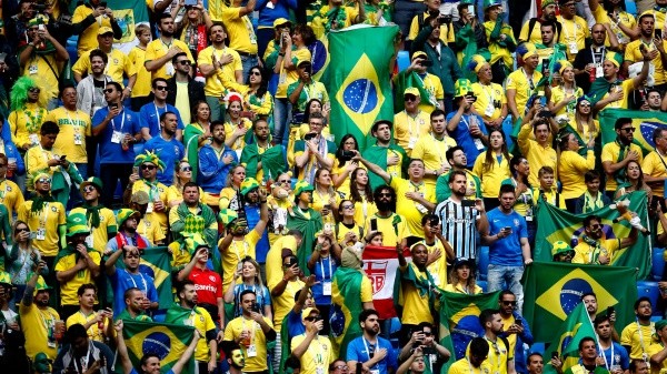 Su presencia masiva es una costumbre y, en los Mundiales, los brasileros despliegan todo su color y pasión (Getty Images)