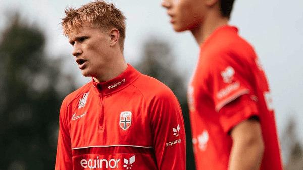 Albert disputó dos partidos con la Selección de Noruega Sub 17 (Foto: Instagram Albert Braut Haaland)