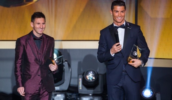 Cristiano Ronaldo y Lionel Messi en el Balón de Oro: Getty
