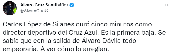 López de Silanes se iría de La Máquina. (@AlvaroCruzS)
