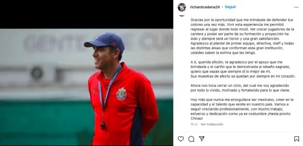 Foto: IG / Ricardo Cadena