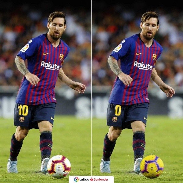 DESCUBRE las 7 diferencias en esta foto de Lionel Messi