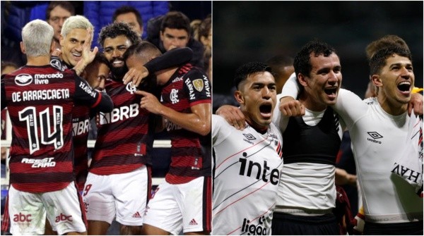 Daniel Jayo; Ricardo Moreira/Getty Images - Flamengo e Athletico na Libertadores