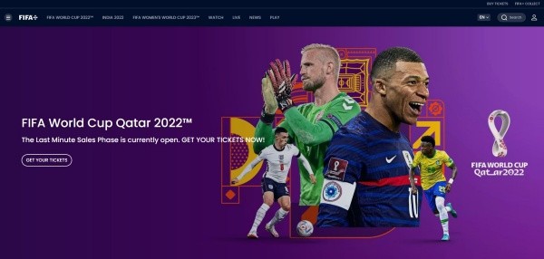 Get your tickets FIFA.com page
