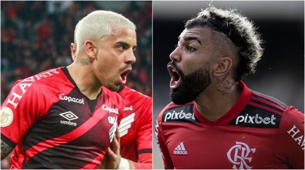 Foto: Gabriel Machado; Jorge Rodrigues/AGIF - Terans do Athletico e Gabigol do Flamengo