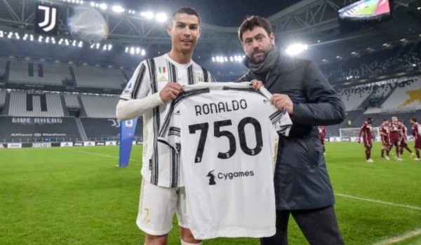 Cristiano Ronaldo y Andrea Agnelli: Getty