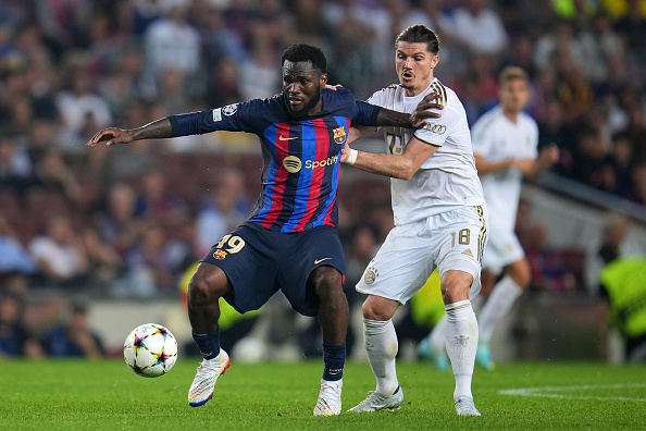 Acción de juego entre Barcelona y Bayern Múnich. Getty.