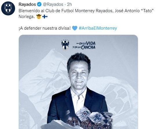 Tato Noriega, nuevo pesidente deportivo de Monterrey. (@Rayados)