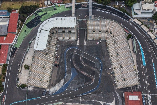Vista aérea de un sector del Autódromo Hermanos Rodríguez (Foto: Getty Images)