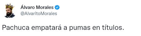 Morales tunde a Pumas. (@AlvaritoMorales)