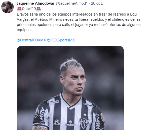 Edu Vargas en la órbita de Juárez. (@JaquelineAlmod1)