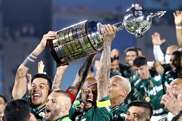 Palmeiras en festejo de Copa Libertadores. Getty.