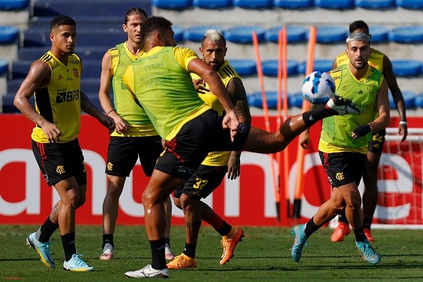 Entrenamiento de Flamengo en Ecuador. Getty.