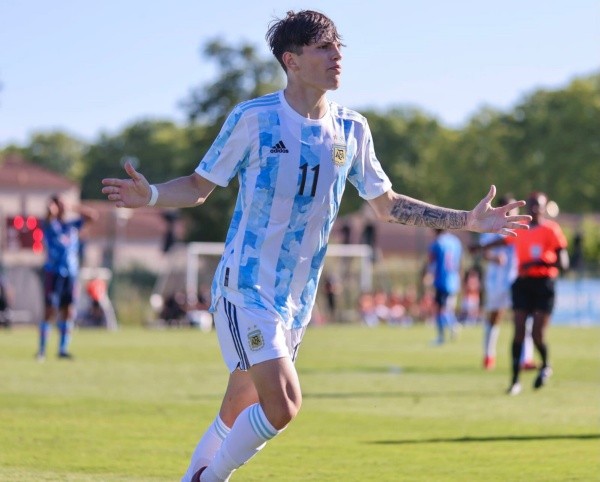 El delantero representa a la Selección Argentina Sub 20 (Foto: Twitter Alejandro Garnacho)