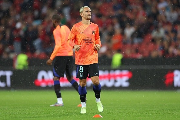 Griezmann en calistenia. Getty.