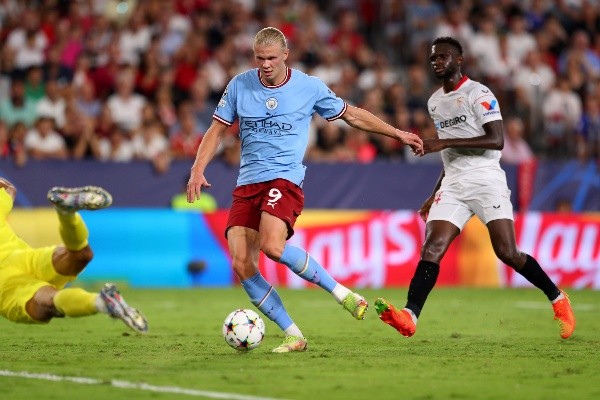 Erling Haaland es baja en el nuevo partido de Manchester City ante Sevilla (Foto: Getty Images)