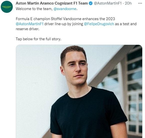 Vandoorne es anunciado en Aston Martin.