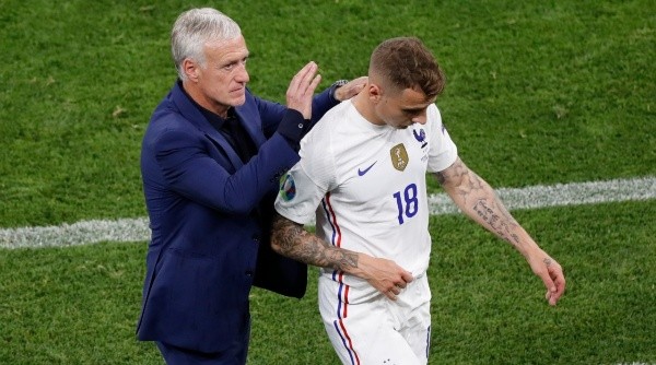 Deschamps, junto a Lucas Digne (Getty Images)