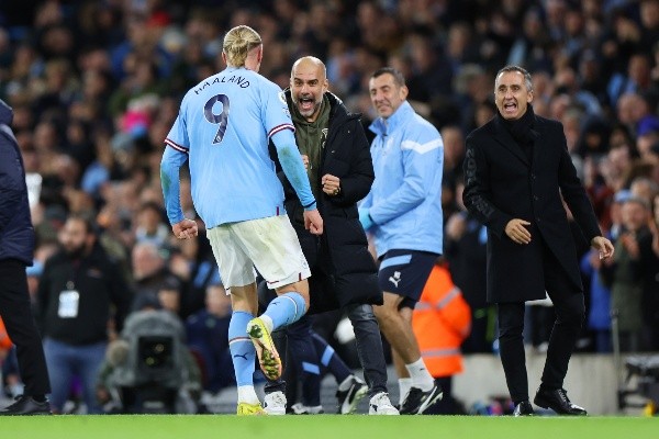 Pep Guardiola habló sobre el estado físico del delantero noruego tras su lesión (Foto: Getty Images)
