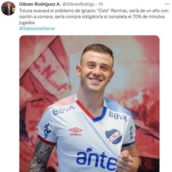Colo Ramírez estaría apuntado por Toluca. (@GirbanRodru)