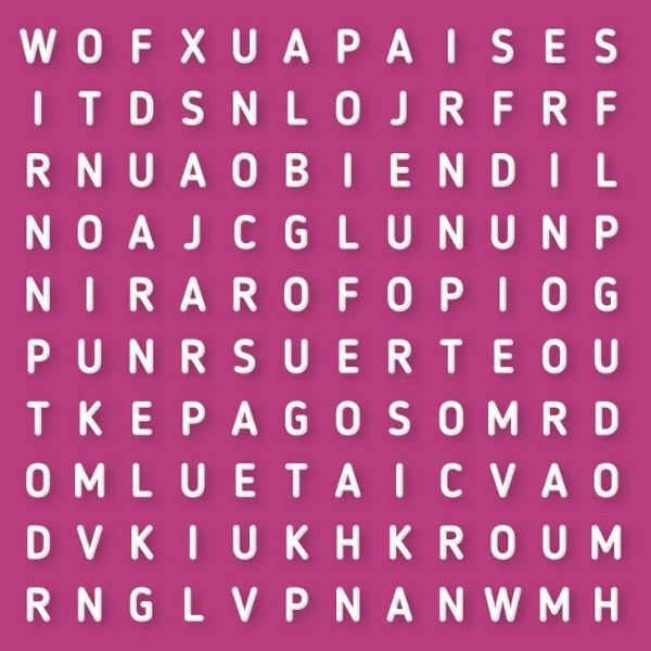 Sopa de letras (Fuente: Genial.Guru).