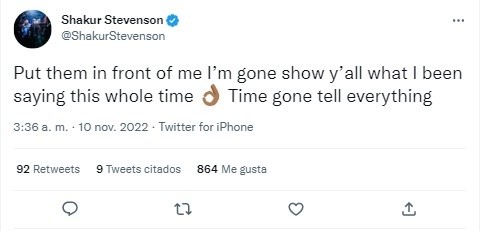 Foto: TW / Shakur Stevenson.