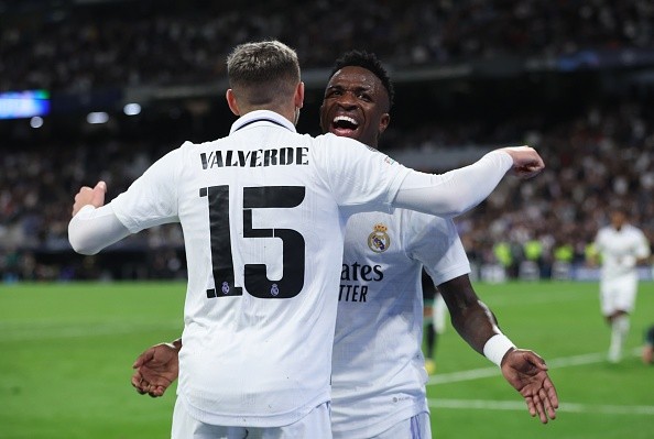 Valverde y Vinicus, mundialistas con Uruguay y Brasil. Getty.