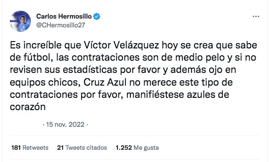 Carlos Hermosillo | Twitter