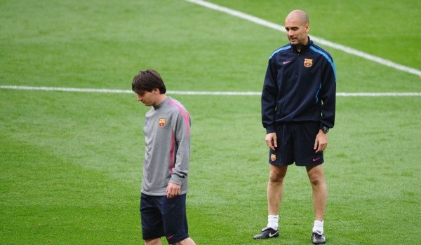 Pep Guardiola y Lionel Messi: Getty 