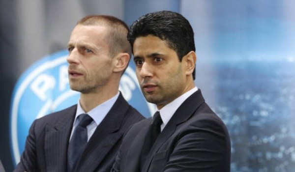 Nasser Al-Khelaifi y Aleksander Ceferin: Getty