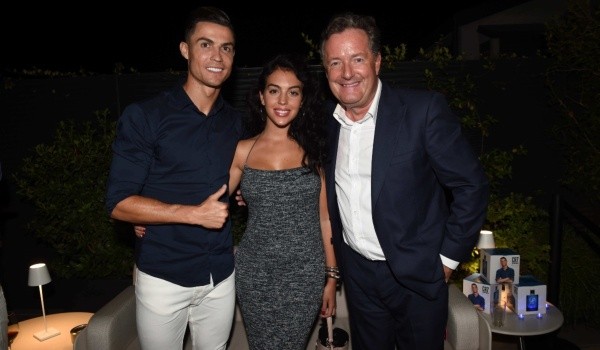 Cristiano Ronaldo, Georgina Rodriguez y Piers Morgan: Getty