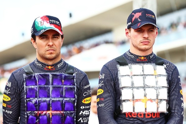 Bad Bunny hace presencia en la F1 con Checo Pérez y Max Verstappen