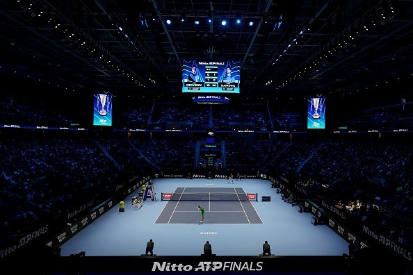Partido de Djokovic y Medvedev. Getty.