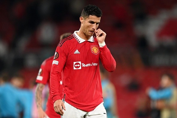 Cristiano Ronaldo con Manchester United. Getty.